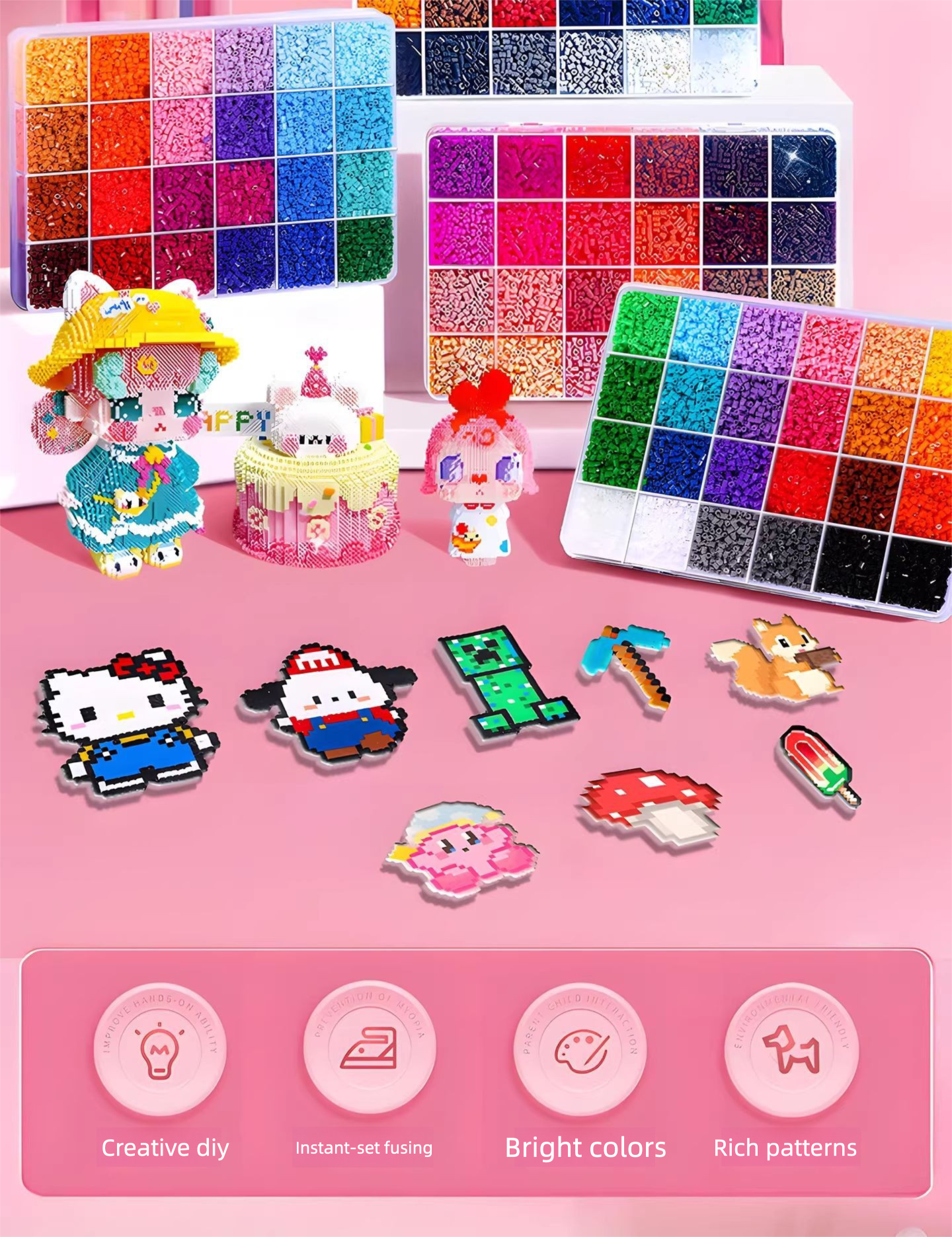 Mini Fuse Bead Kit: 2.6mm, DIY Craft Set