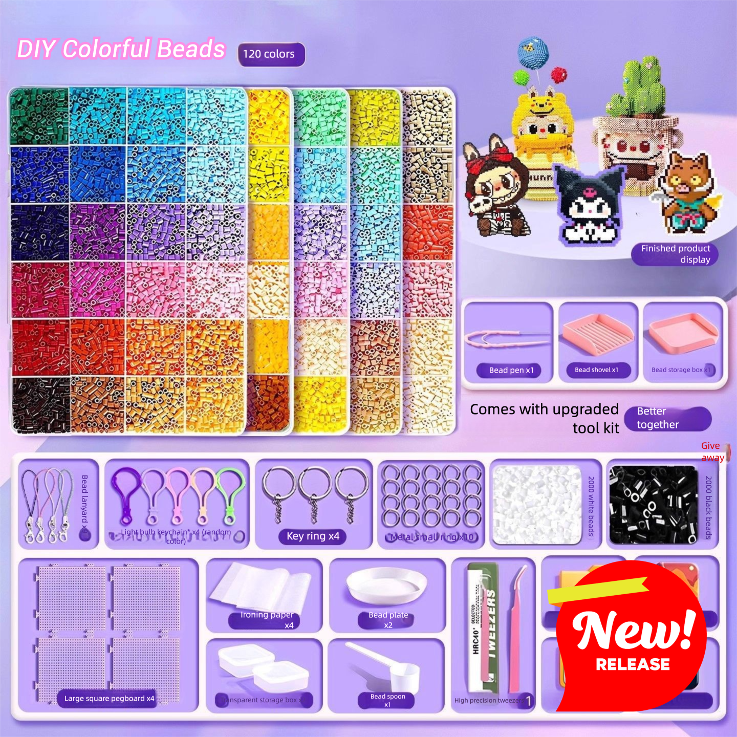 Mini Fuse Bead Kit: 2.6mm, DIY Craft Set