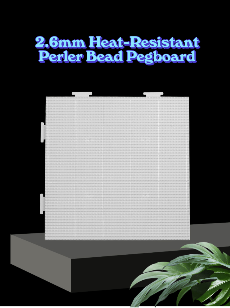 52x52 Interlocking Perler Bead Pegboards - Heat Resistant White Templates with Grid Lines