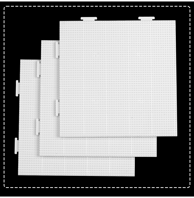 52x52 Interlocking Perler Bead Pegboards - Heat Resistant White Templates with Grid Lines
