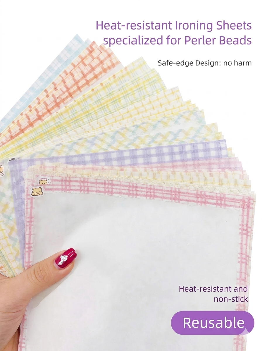 Framed Perler Beads Heat-Resistant Ironing Sheet Bundle
