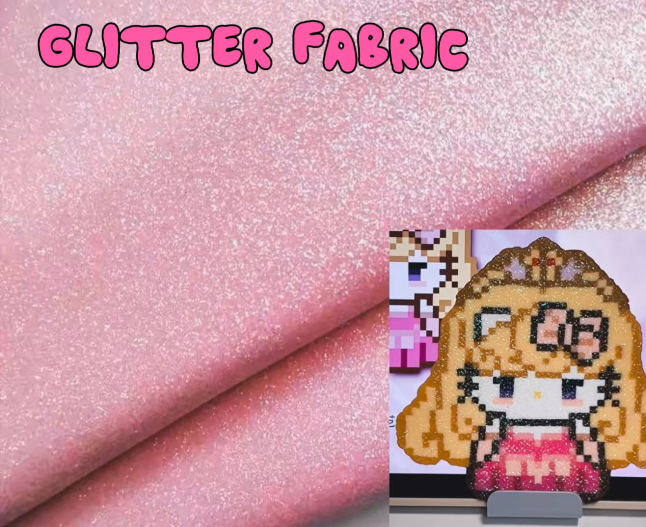 Perler Bead Finishing Kit - Shimmer Films, Glitter Fabric, Glossy Tea-tinted Film & Material Kit