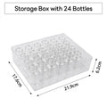 24-Bottle Clear Perler Bead Storage Organizer Box
