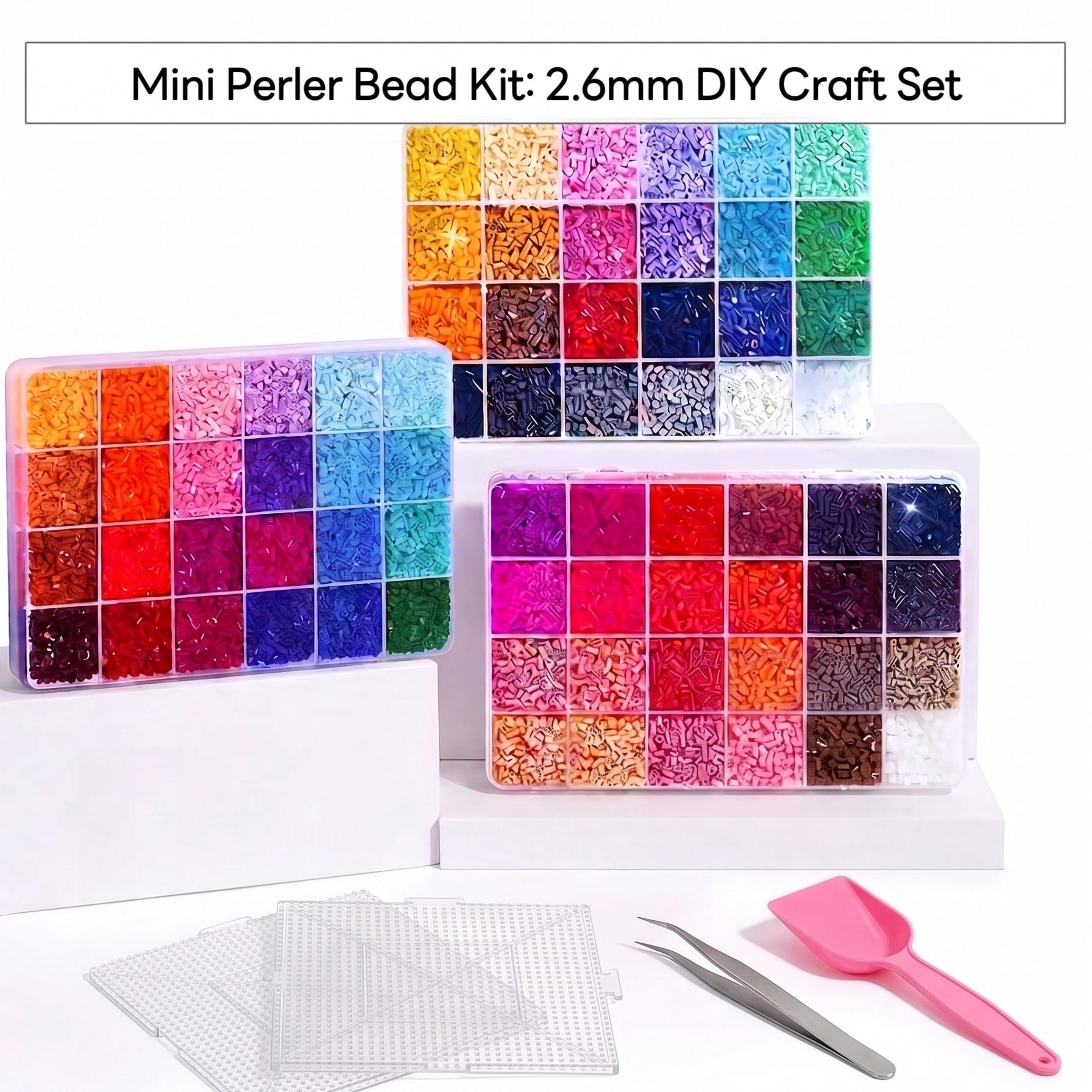 Mini Perler Bead Kit: 2.6mm DIY Craft Set
