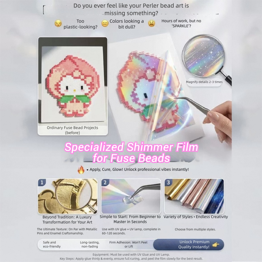 Perler Bead Shimmer Film Finishing Kit